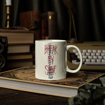 Taza "Rompe mi columna vertebral"